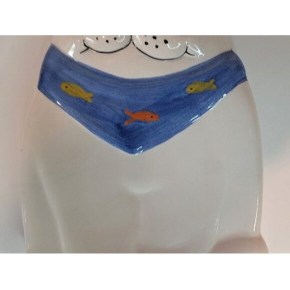 Cat With Blue Bandana Spoon Rest Cooks Club Vintage 90s - Picture 5 of 9